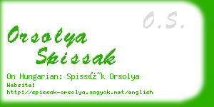 orsolya spissak business card